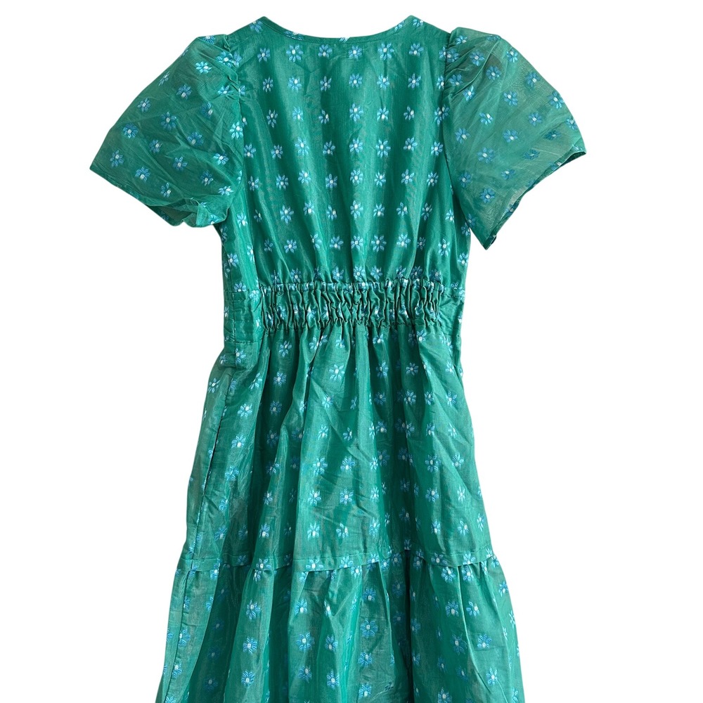 NWT Anthropologie Green Printed Midi Dress - Picture 16 of 16